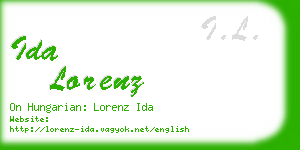 ida lorenz business card